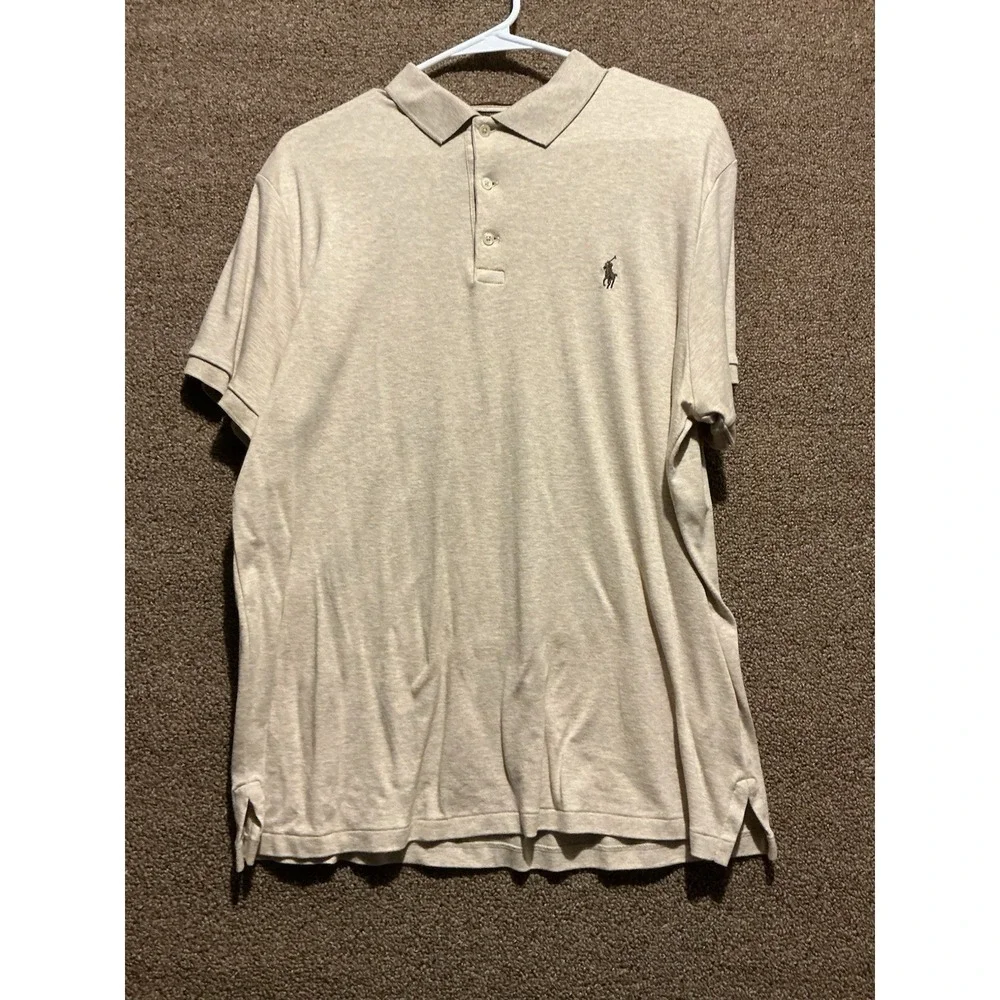 Polo Ralph Lauren Men Brown Polo New No Tag L Dune Brown Pony Custom Slim Fit